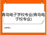 青岛电子学校专业(青岛电子校专业)