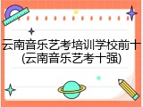 云南音乐艺考培训学校前十(云南音乐艺考十强)