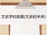 文武学校前景(文武校未来)