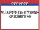 东北科技技术职业学校官网(东北职校官网)