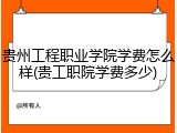贵州工程职业学院学费怎么样(贵工职院学费多少)