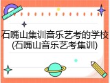 石嘴山集训音乐艺考的学校(石嘴山音乐艺考集训)