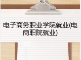电子商务职业学院就业(电商职院就业)