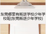东莞哪里有叛逆学校少年学校呢(东莞叛逆少年学校)