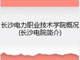 长沙电力职业技术学院概况(长沙电院简介)