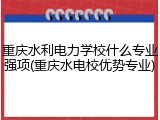重庆水利电力学校什么专业强项(重庆水电校优势专业)