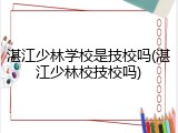 湛江少林学校是技校吗(湛江少林校技校吗)