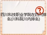 四川科技职业学院在四川排名(川科院川内排名)
