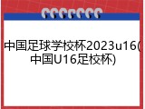 中国足球学校杯2023u16(中国U16足校杯)