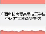 广西科技商贸高级技工学校中职(广西科商高技校)
