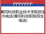 黄冈科技职业技术学院招生办电话(黄冈科技职院招生电话)