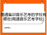 南通集训音乐艺考的学校有哪些(南通音乐艺考学校)