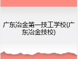 广东冶金第一技工学校(广东冶金技校)