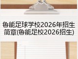 鲁能足球学校2026年招生简章(鲁能足校2026招生)
