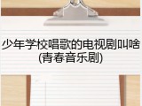 少年学校唱歌的电视剧叫啥(青春音乐剧)