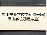 眉山技业学校学动漫好吗(眉山学校动漫专业)