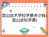 嵩山武术学校学费多少钱(嵩山武校学费)