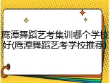 鹰潭舞蹈艺考集训哪个学校好(鹰潭舞蹈艺考学校推荐)