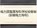 电力部直属专科学校安徽省(安徽电力专科)