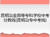昆明冶金高等专科学校中考分数线(昆明冶专中考线)