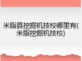 米脂县挖掘机技校哪里有(米脂挖掘机技校)