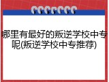 哪里有最好的叛逆学校中专呢(叛逆学校中专推荐)
