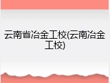 云南省冶金工校(云南冶金工校)