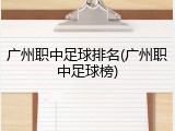 广州职中足球排名(广州职中足球榜)