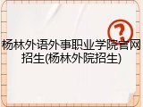杨林外语外事职业学院官网招生(杨林外院招生)