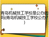 青岛机械技工学校是公办的吗(青岛机械技工学校公办？)