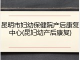 昆明市妇幼保健院产后康复中心(昆妇幼产后康复)