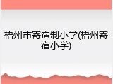 梧州市寄宿制小学(梧州寄宿小学)