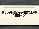 贵族学校的穷学生女主(寒门贵校女)