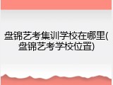 盘锦艺考集训学校在哪里(盘锦艺考学校位置)