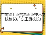 广东省工业贸易职业技术学校校长(广东工贸校长)