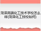 菏泽高端化工技术学校怎么样(菏泽化工技校如何)