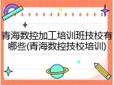 青海数控加工培训班技校有哪些(青海数控技校培训)