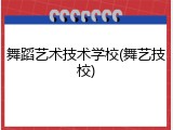 舞蹈艺术技术学校(舞艺技校)