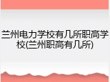 兰州电力学校有几所职高学校(兰州职高有几所)