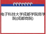 电子科技大学成都学院商学院(成都商院)