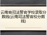 云南省司法警官学校录取分数线(云南司法警官校分数线)