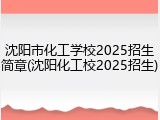 沈阳市化工学校2025招生简章(沈阳化工校2025招生)
