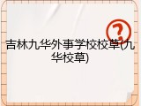 吉林九华外事学校校草(九华校草)