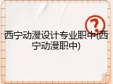 西宁动漫设计专业职中(西宁动漫职中)
