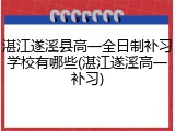 湛江遂溪县高一全日制补习学校有哪些(湛江遂溪高一补习)