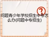 问题青少年学校招生中专怎么办(问题中专招生)