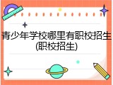 青少年学校哪里有职校招生(职校招生)