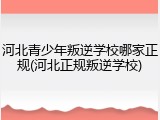 河北青少年叛逆学校哪家正规(河北正规叛逆学校)