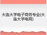 大连大学电子商务专业(大连大学电商)