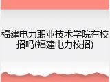 福建电力职业技术学院有校招吗(福建电力校招)